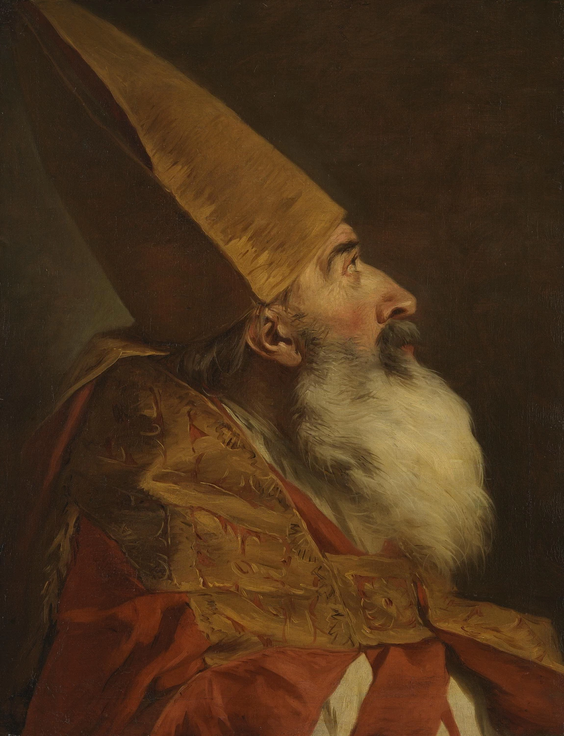 Vescovo con mitra e piviale, studio per S. Leonzio - Alte Pinakothek München